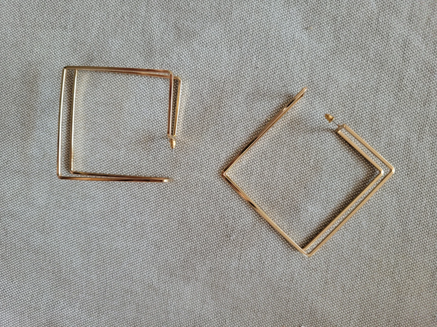Gold Geometric Hoop Earrings