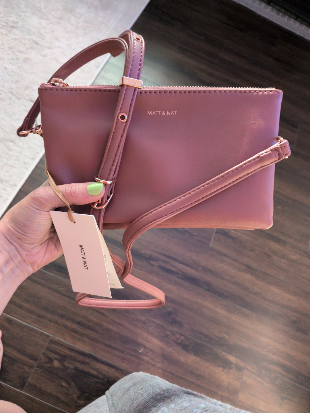 New! Matt & Nat Triplet mauve trifold bag