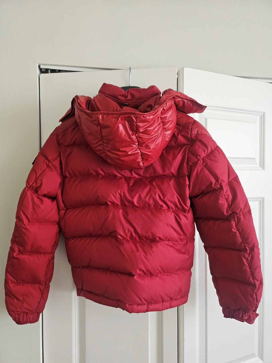Moncler Red Down Puffer Jacket with Hood - photo 3