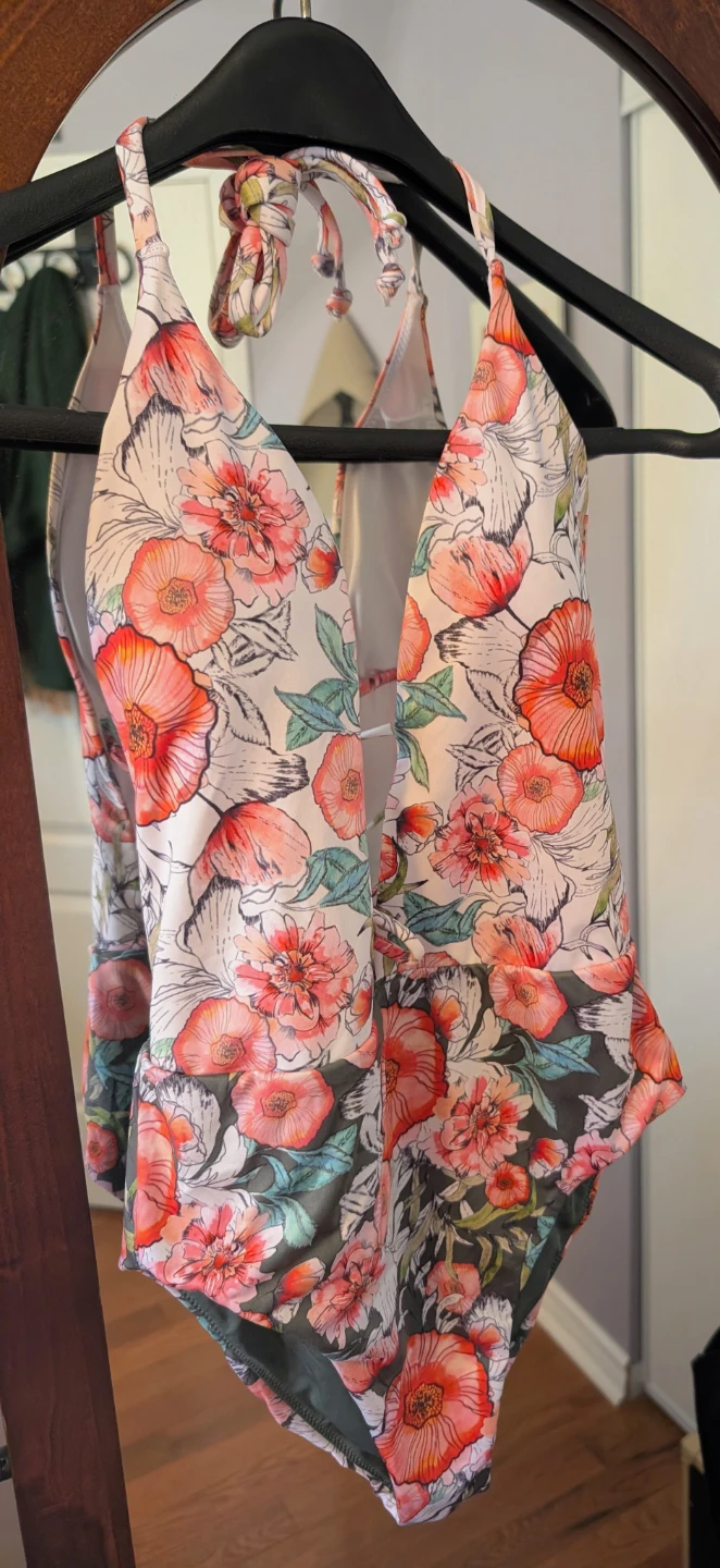 La vie En Rose One-Piece Swimsuit Floral Print XS