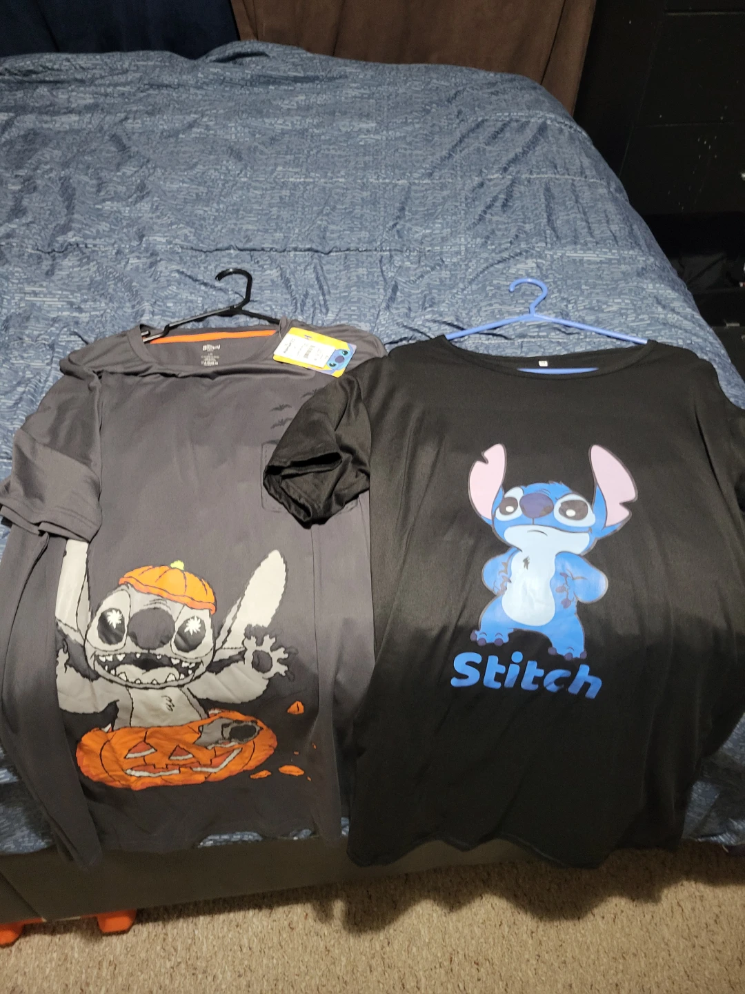 Disney Stitch T-Shirts (2) - Large & Medium