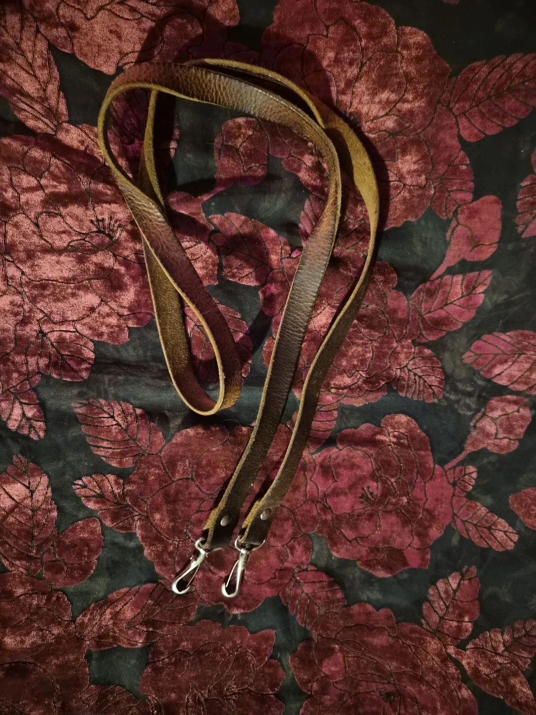 Leather Straps with Metal Clasps