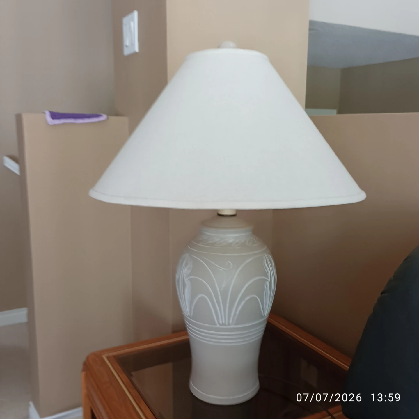 Table Lamp with Decorative Base