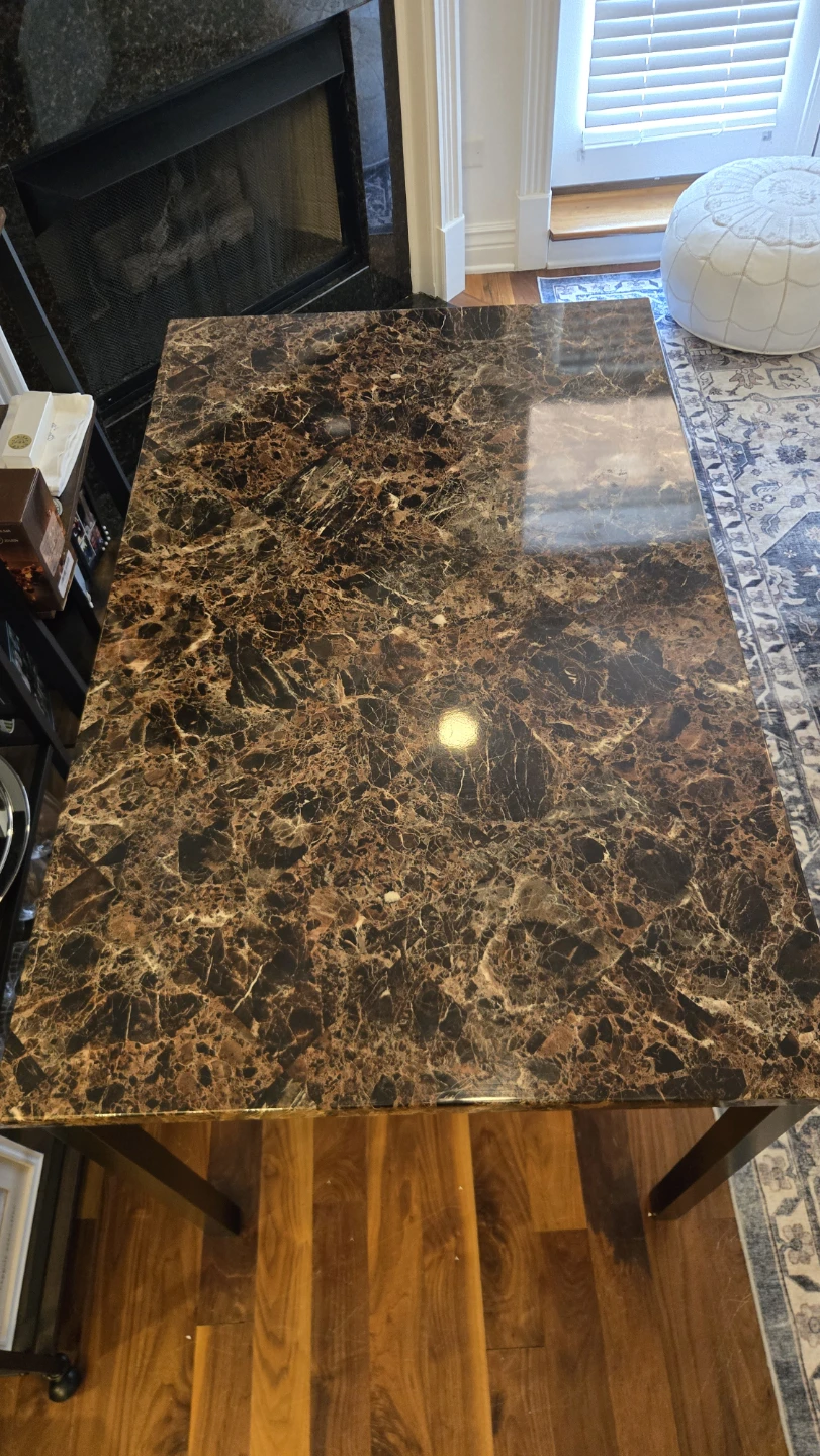 Dining wood Table Marble imitation, lightweight alu construction - photo 5