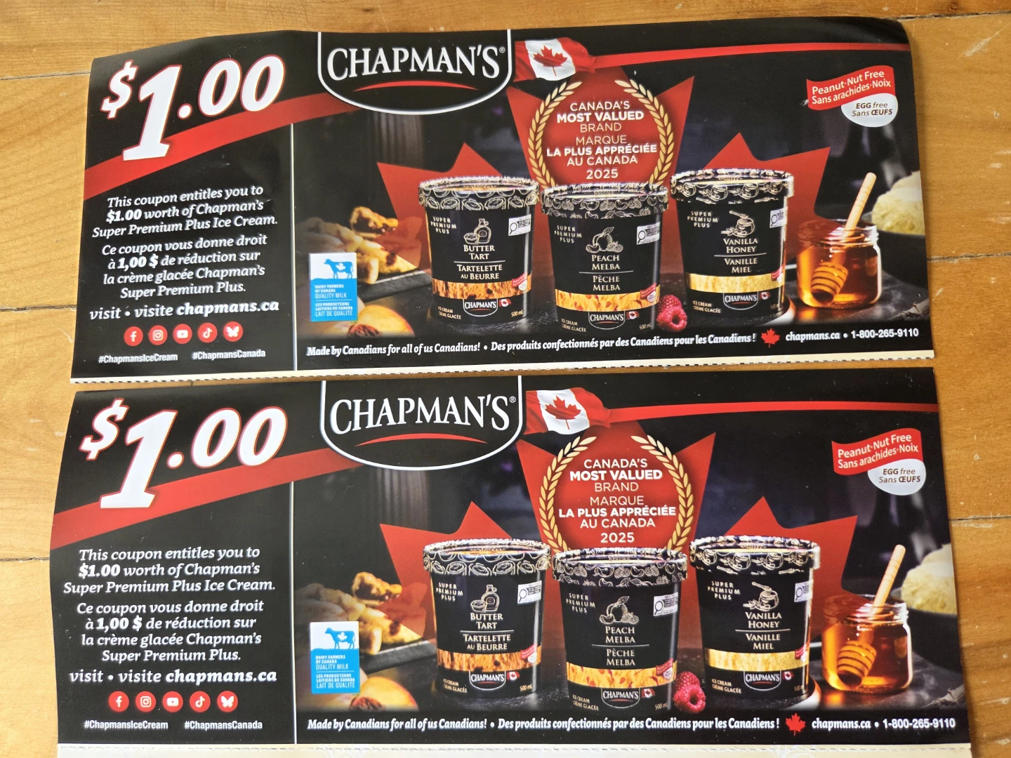 2x $1.00 Off Chapman's Ice Cream Coupons