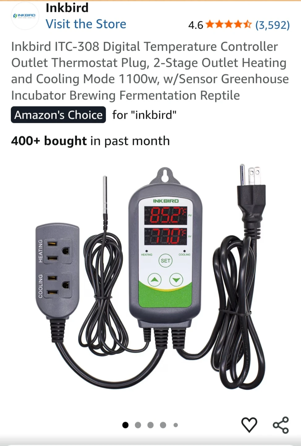 Inkbird ITC-308 Digital Temperature Controller - photo 2