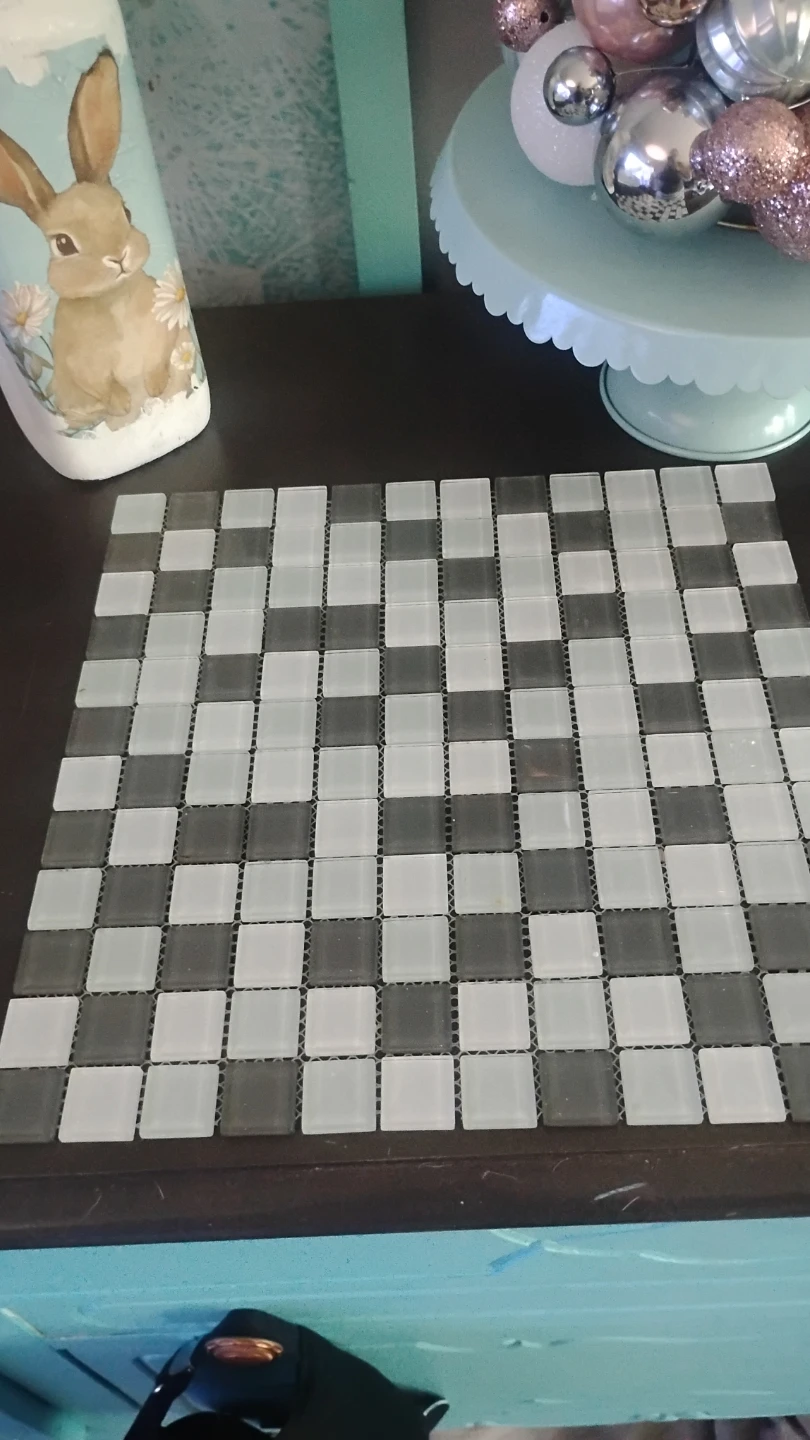 6 boxes Mosaic glass White & Grey Tiles - photo 2