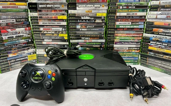 Original Xbox Console with Controller and Cables