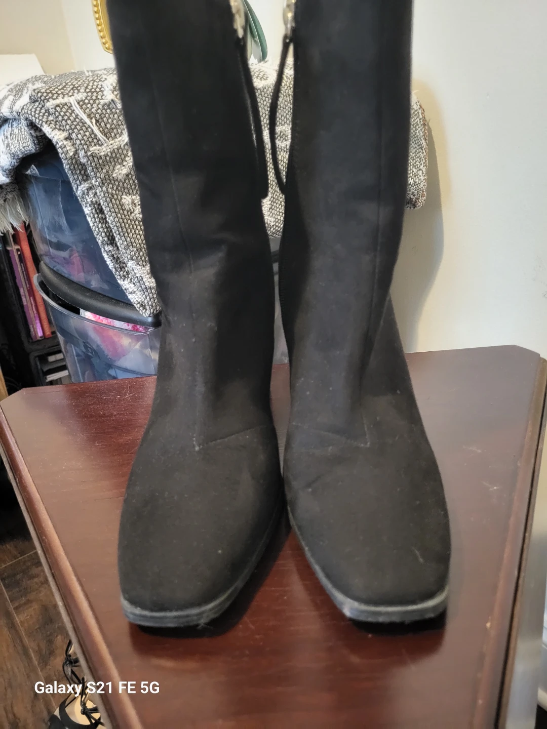 Worthington Black Suede Ankle Boots