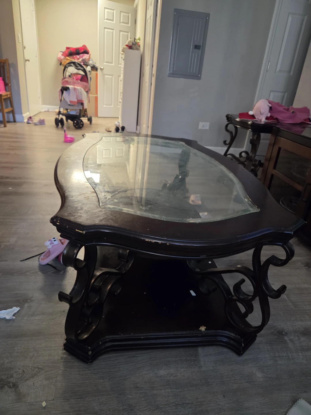 China cabinets and coffee tables and stroller and baby car seat - photo 5
