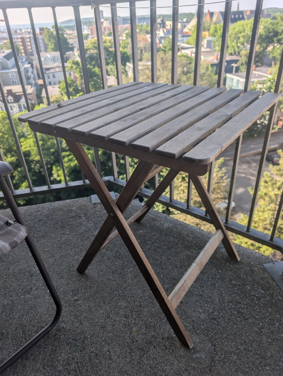 Wooden Folding Balcony Table