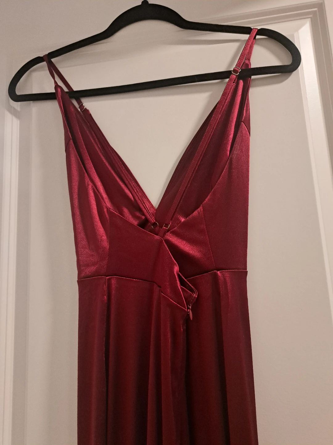 Satin Maxi Dress with Slit - photo 2