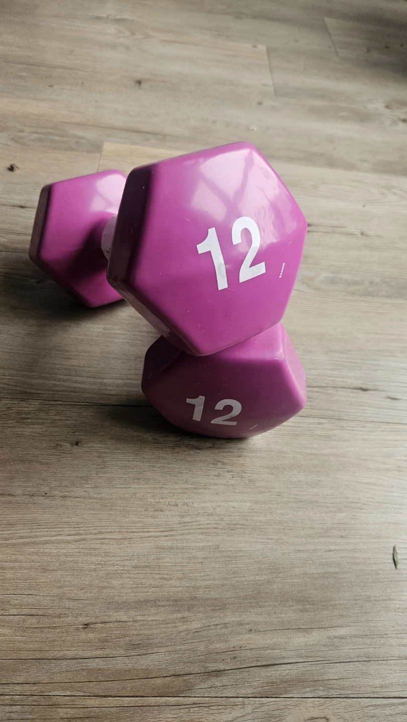 Pink 12lb Vinyl Dumbbells (Pair) - photo 3