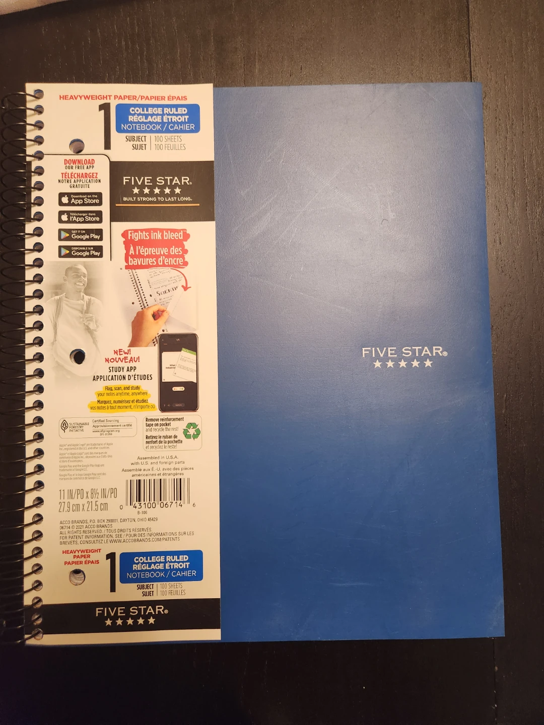 Five Star College Ruled Notebook