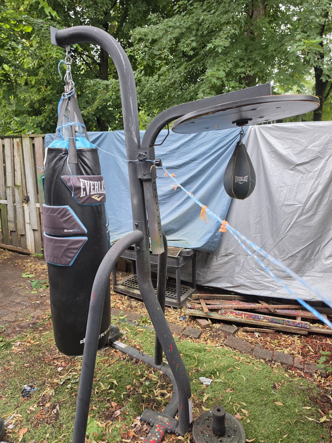 Everlast Punching Bag Stand with Speed Bag