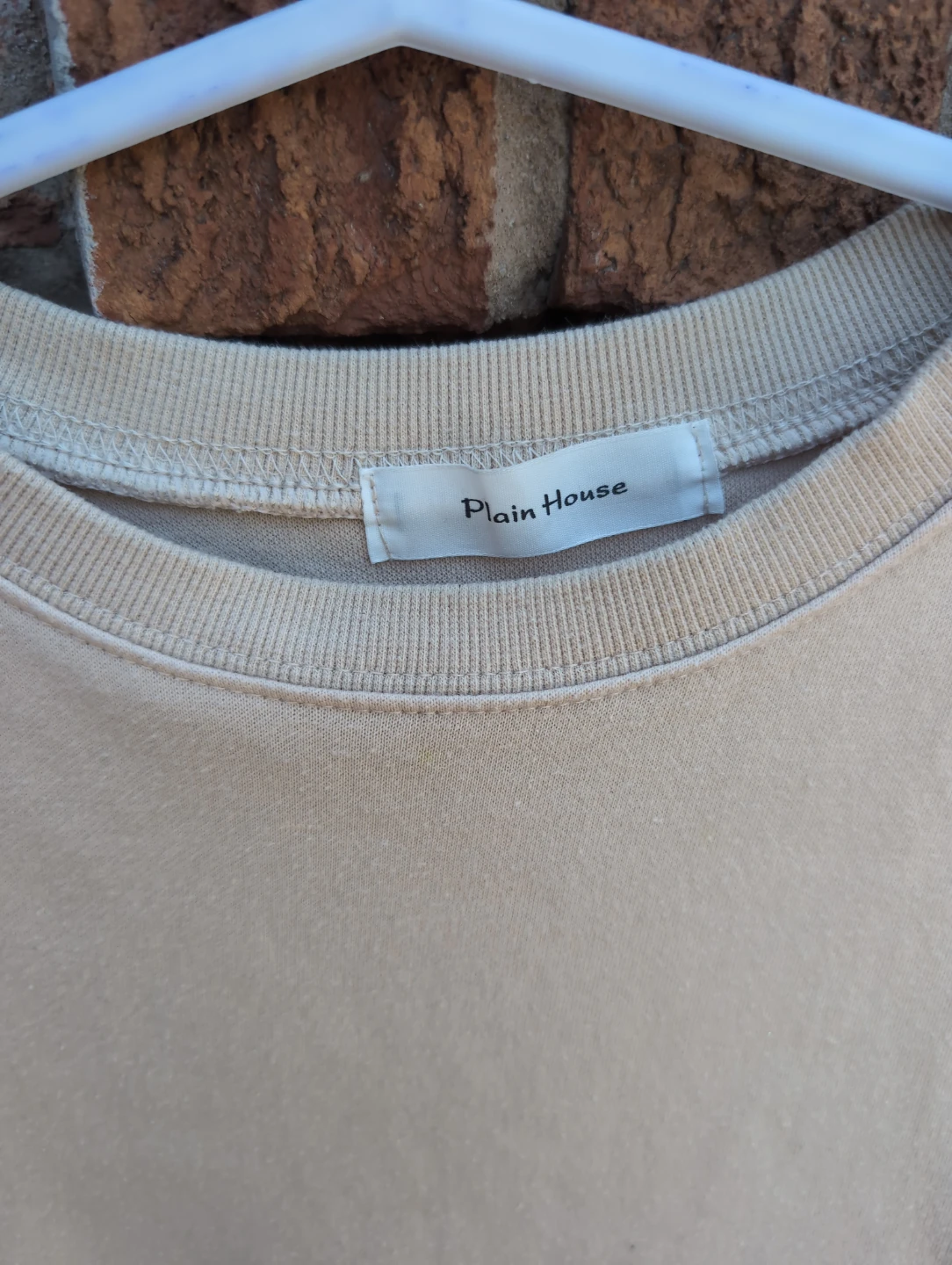 Plain House Beige Short Sleeve Sweatshirt - photo 2