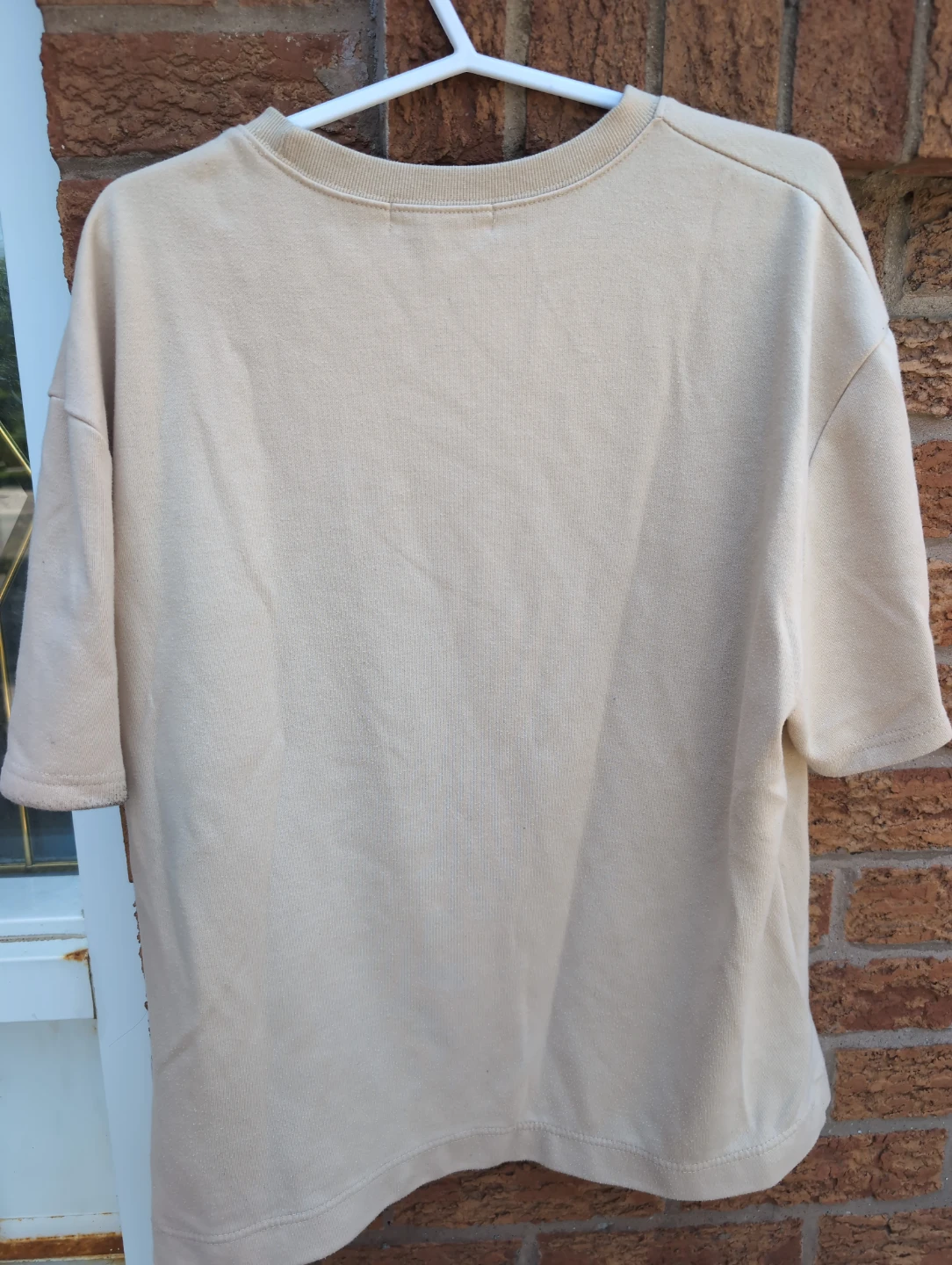 Plain House Beige Short Sleeve Sweatshirt - photo 3