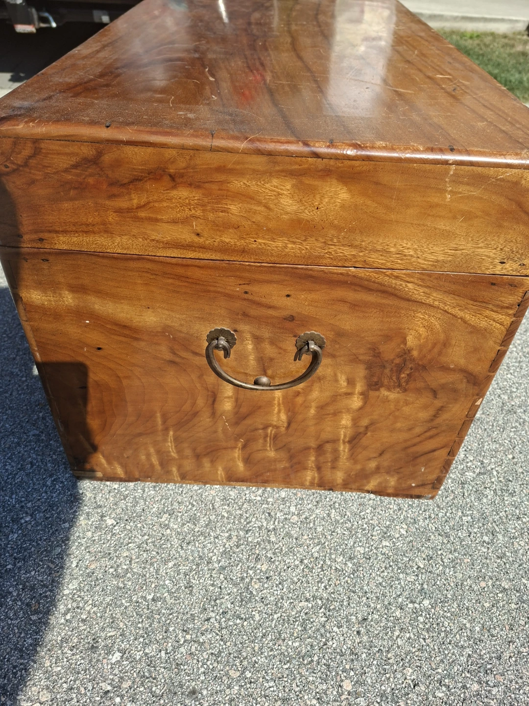 Antique Wooden Storage Chest Trunk - photo 3
