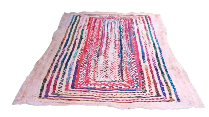Huge 8x10 Boho Striped Braided Rug - photo 2