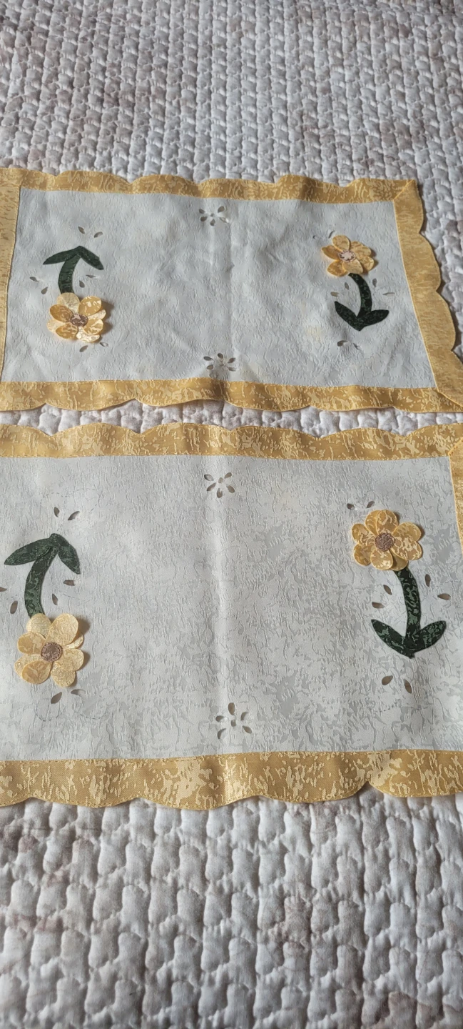 Set of 2 Floral Placemats/side table size