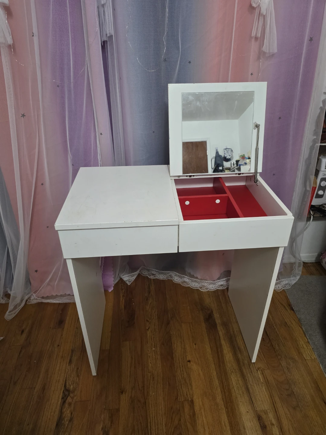 Ikea Vanity Desk with Mirror and Storage Drawers - photo 2