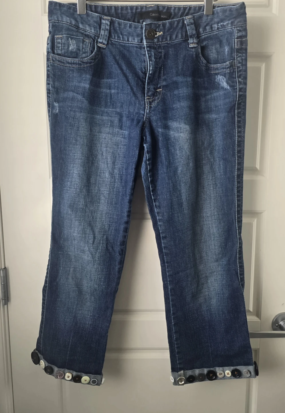 Calvin Klein Cropped And Customized Jeans