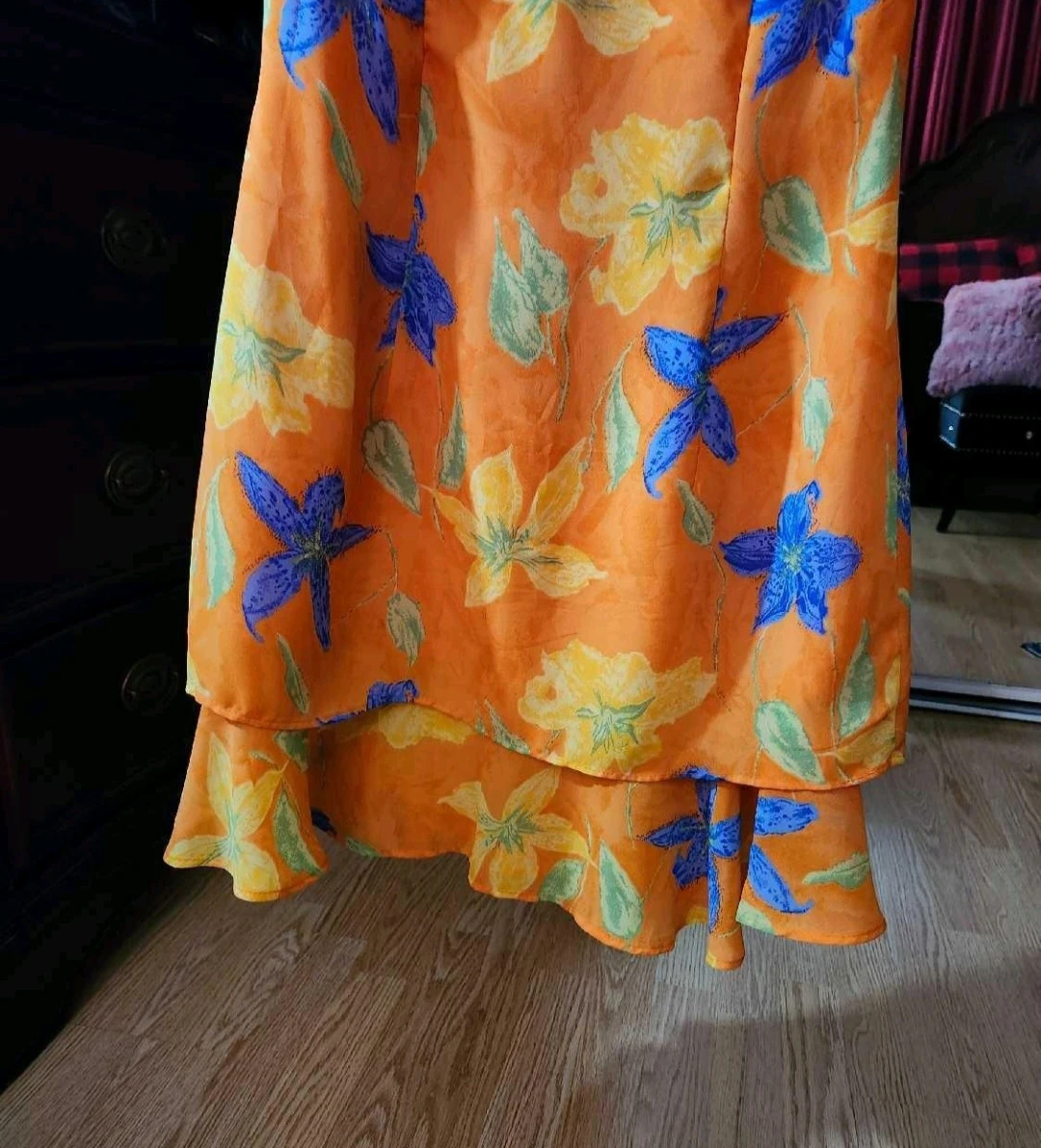 Sophisticate Women's Floral Orange Dress - photo 3