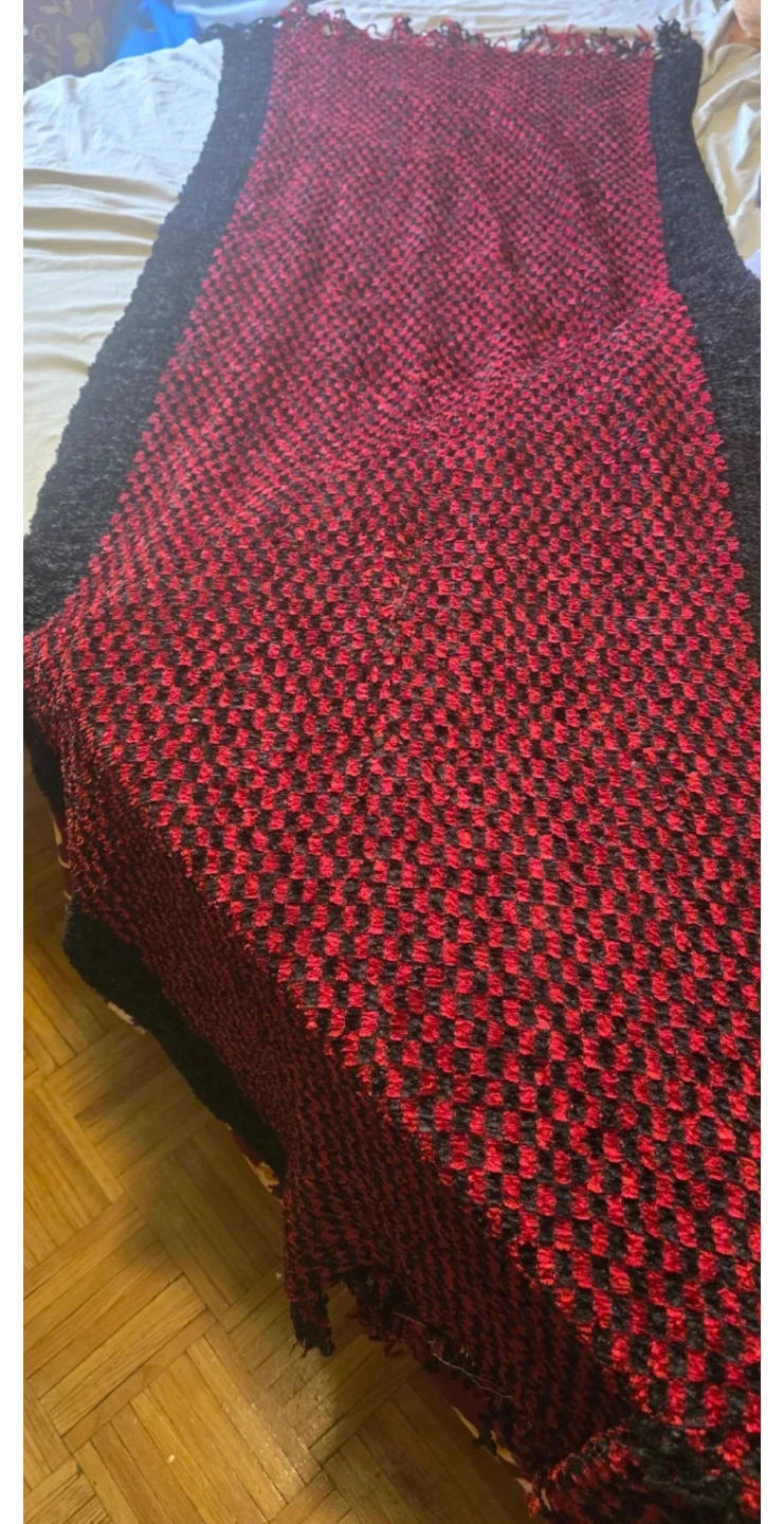Red and Black  long Woven Scarf - photo 2