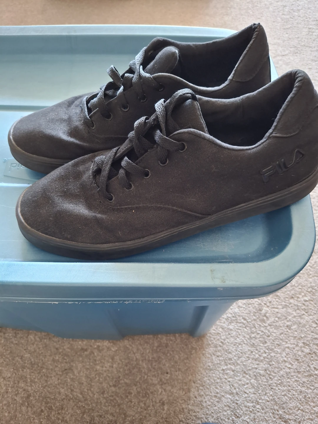 Men's FILA Black Canvas Sneakers - photo 2