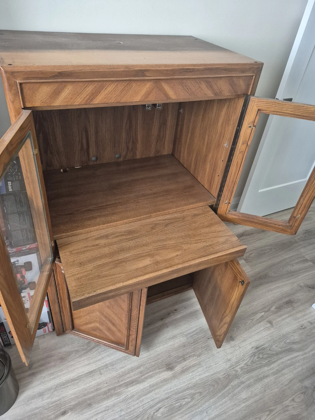 Wooden Cabinet with Glass Doors - photo 2