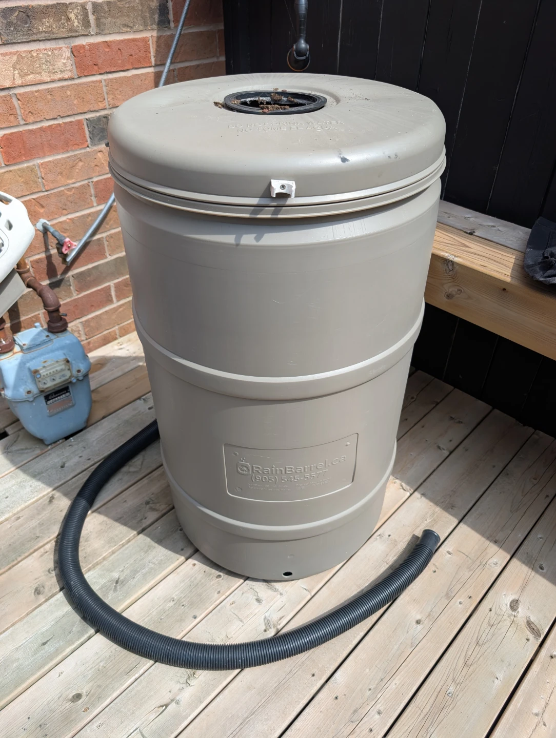 Rain Barrel with Hose