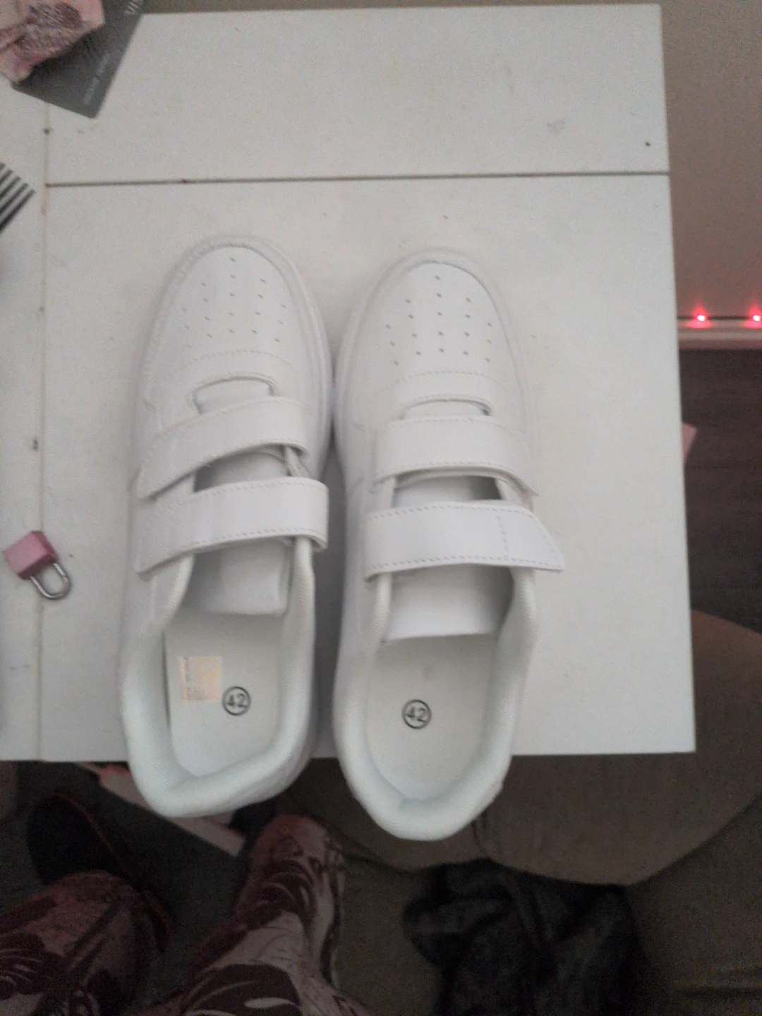White Velcro Sneakers Size 42
