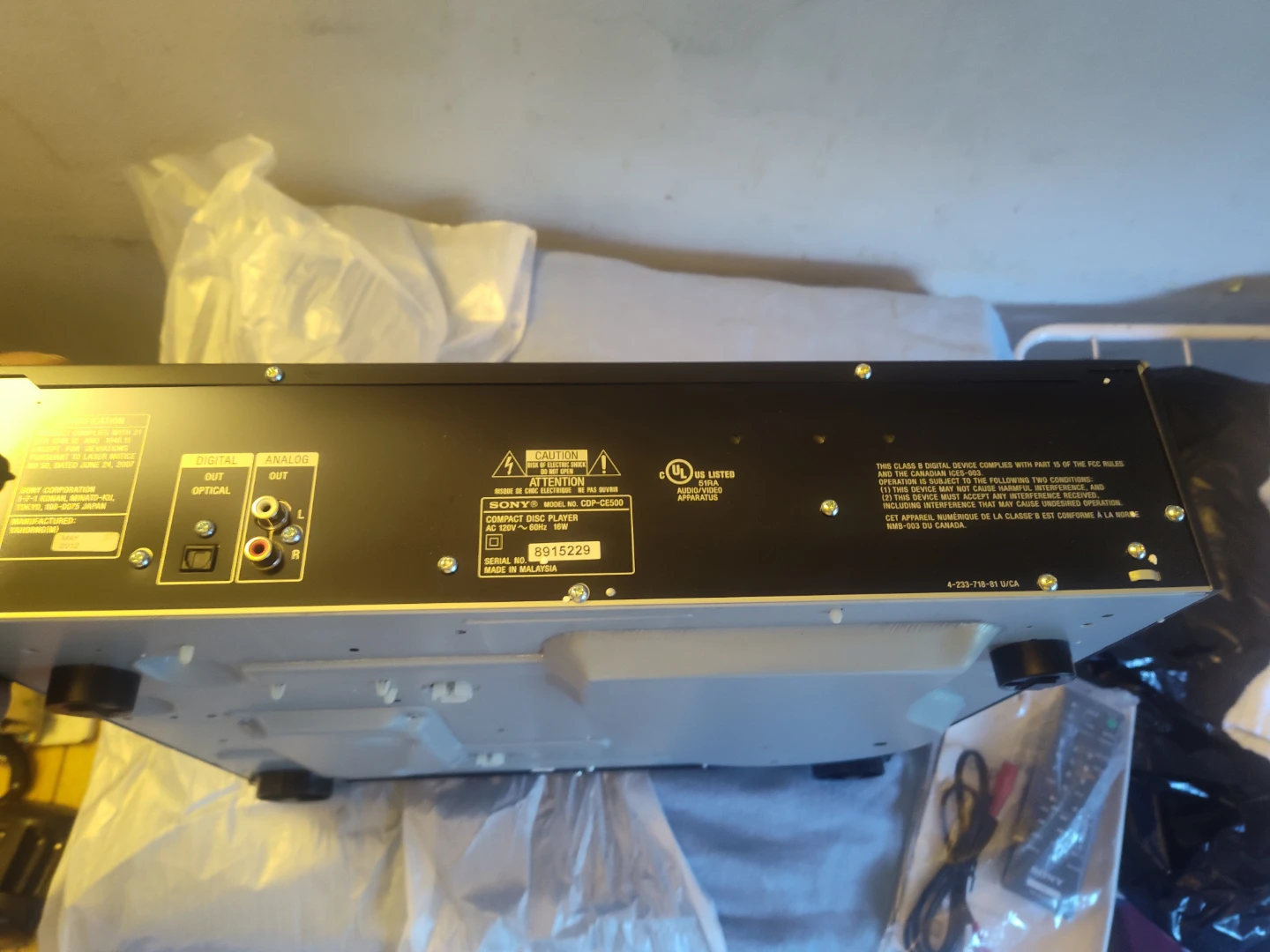Sony CDP-CE500 5-Disc CD Changer Player - photo 4