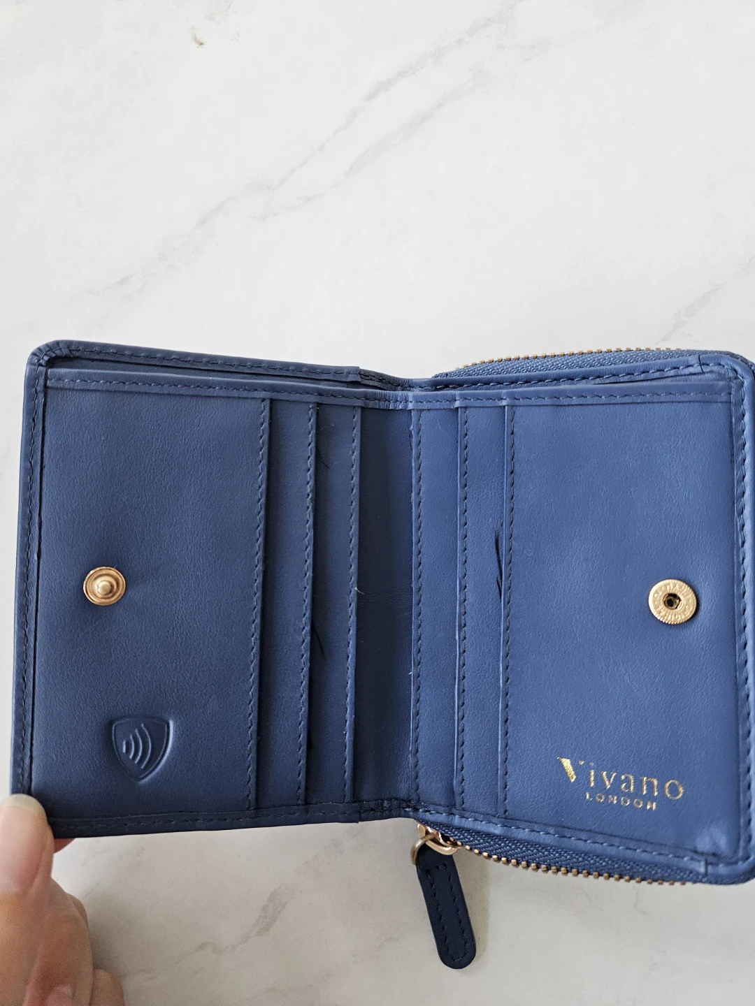 Vivano London Blue Leather Small Wallet - photo 3