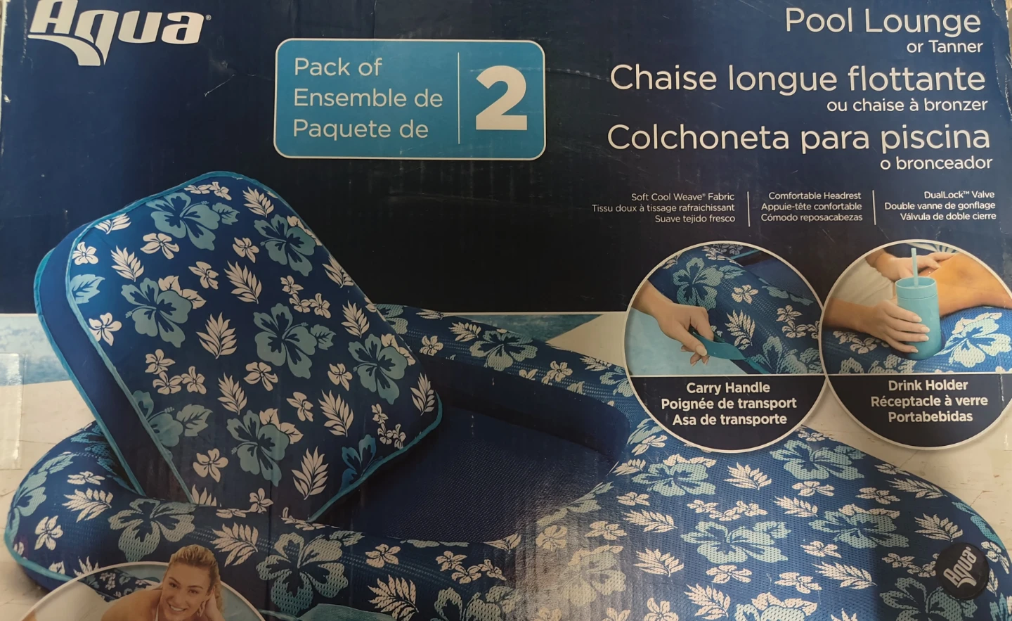 Aqua Pool Lounge or Tanner - Pack of 2 - photo 2