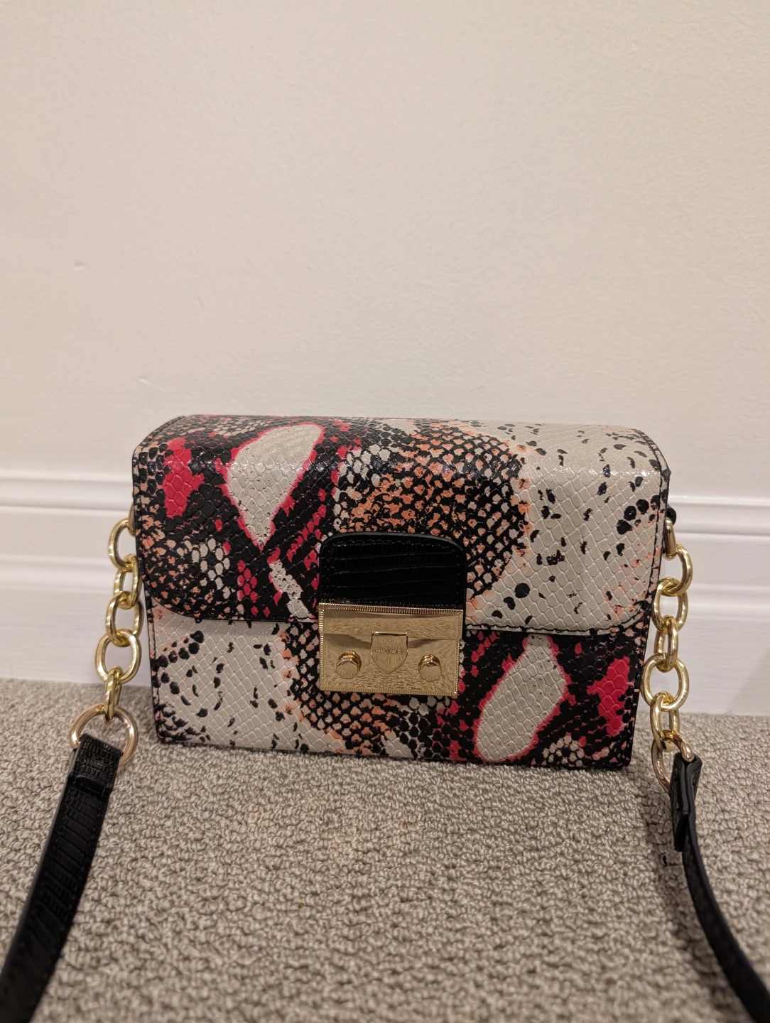 Snake Print Crossbody Bag