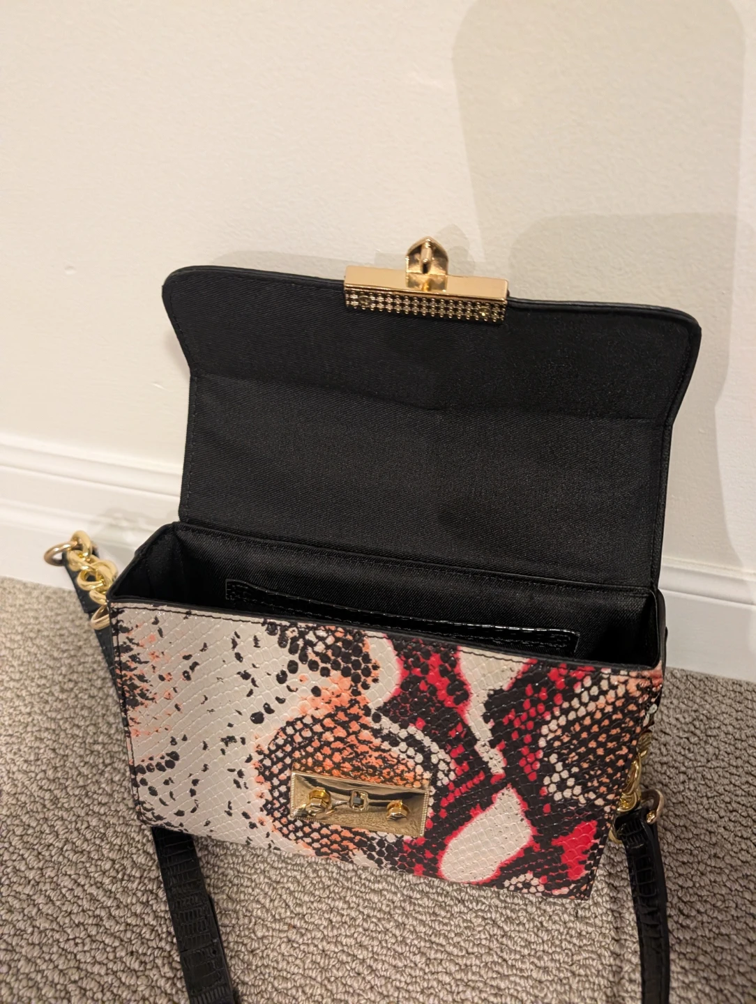 Snake Print Crossbody Bag - photo 2