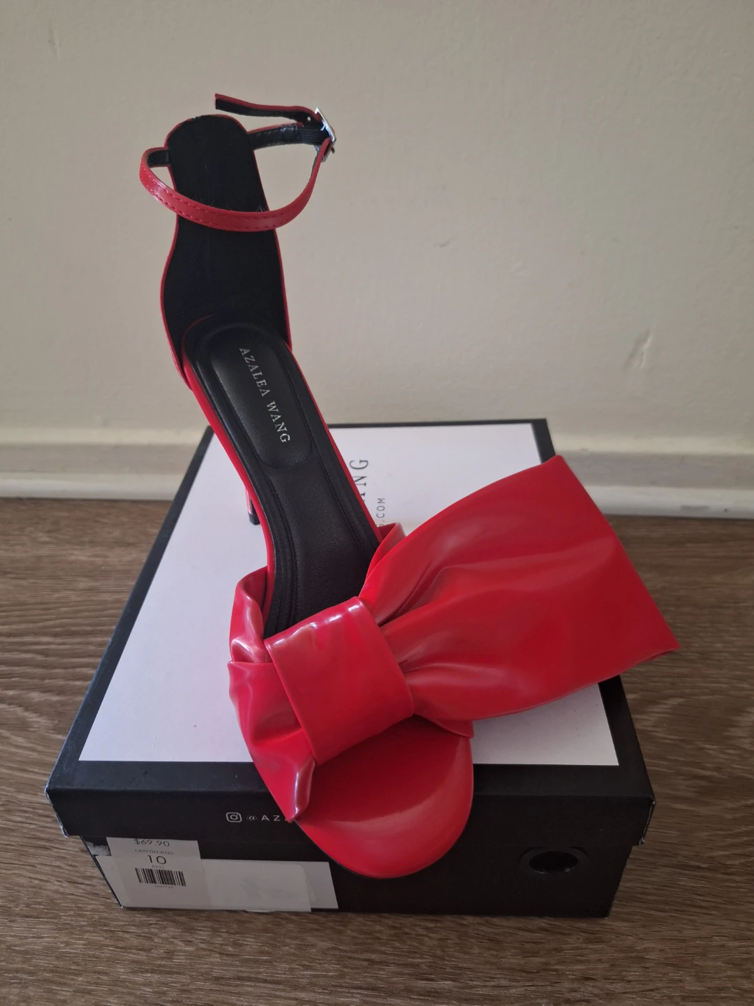 Azalea Wang Red Bow Heels Size 10 - photo 2