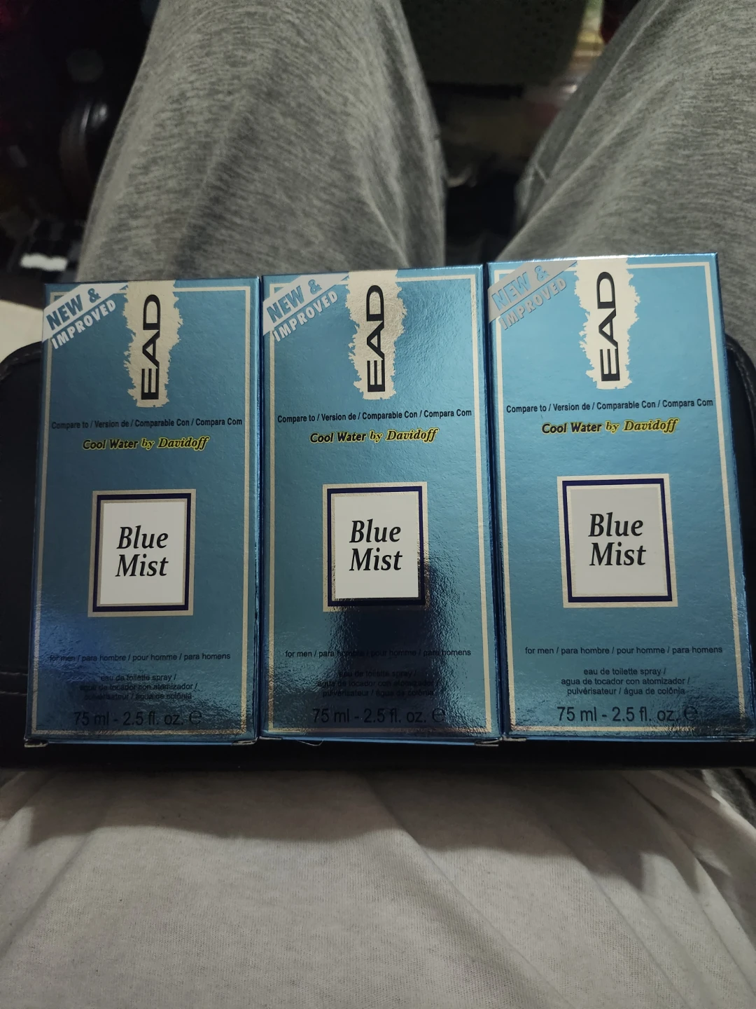 EAD Blue Mist Eau de Toilette Spray for Men - 2.5 fl oz (3 Pack)