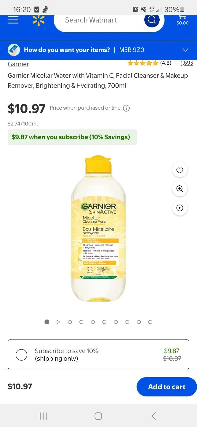 Garnier Micellar Water with Salicylic Acid, Vitamin C/ Samples - photo 4