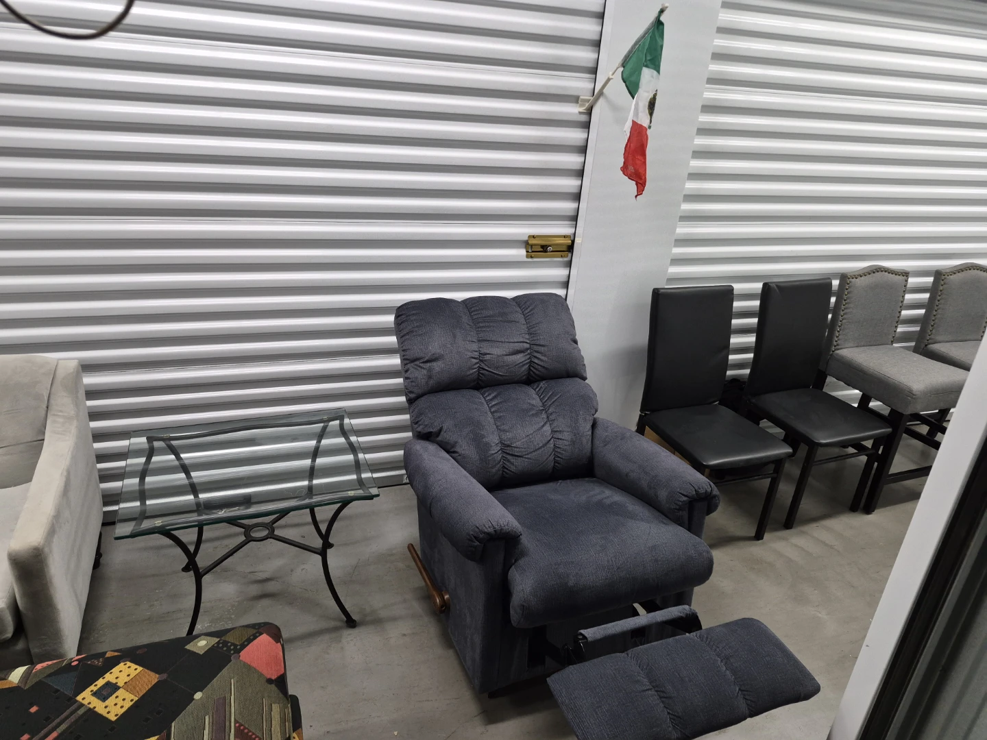 Gray Recliner Chair with Footrest - photo 2