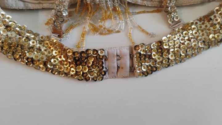 Gold Sequin Belly Dance Bra Top - photo 2