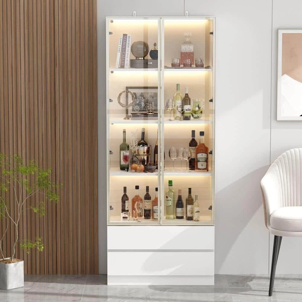 New wooden white cabinet