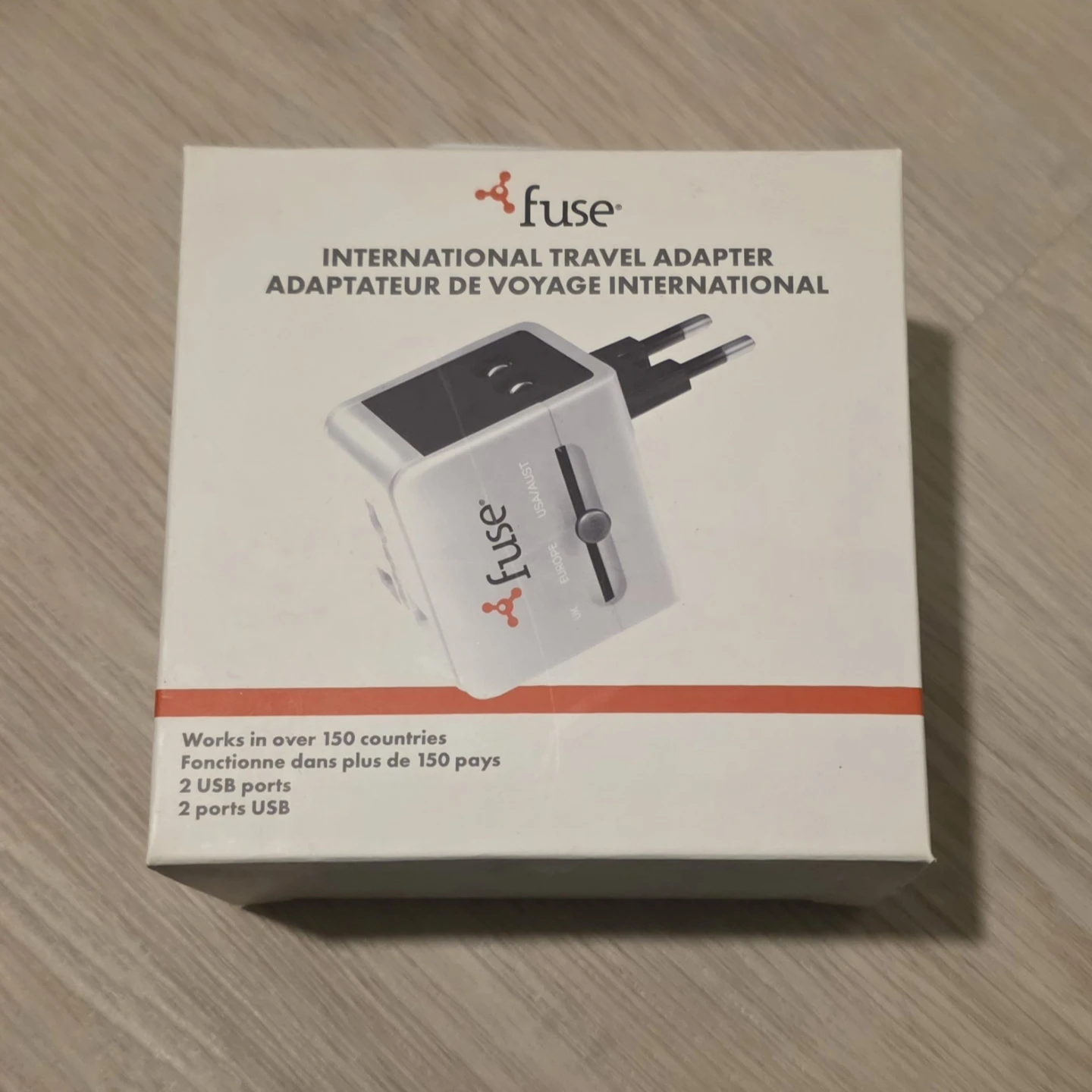 Fuse International Travel Adapter with 2 USB Ports