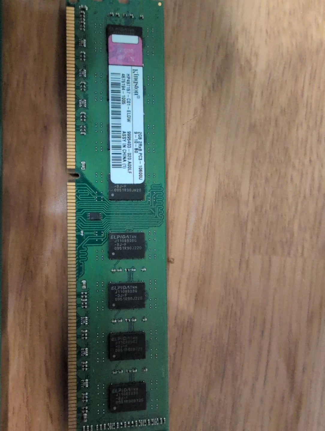 Kingston 2GB DDR3 PC3-10600 RAM - photo 3