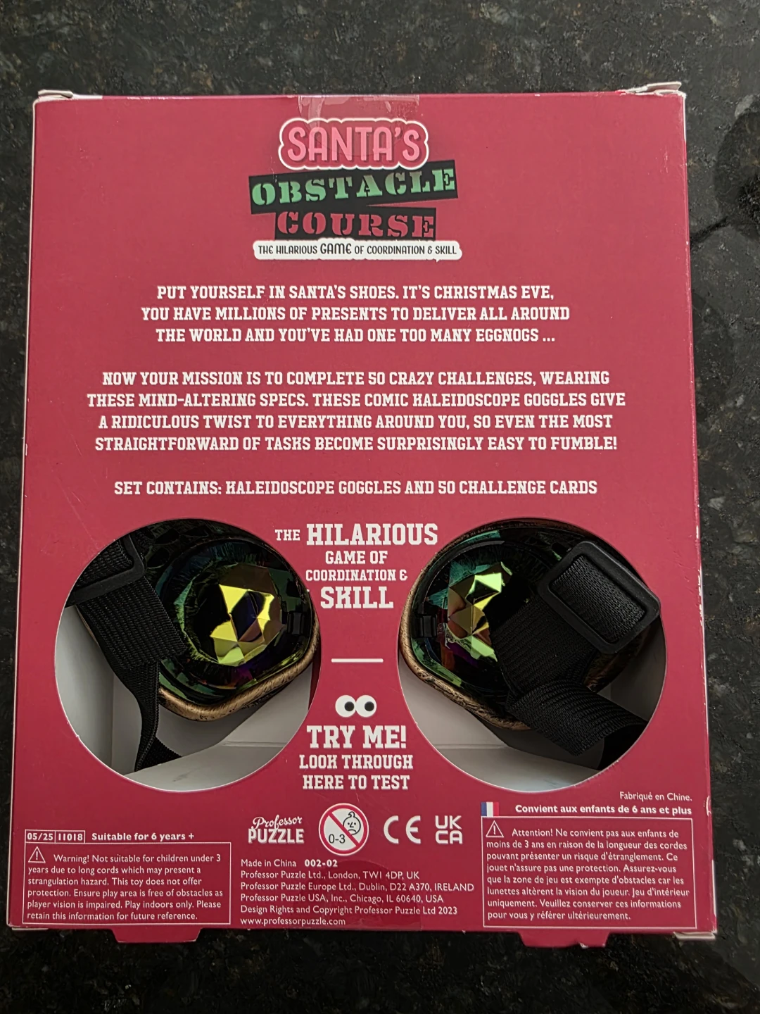 Santa's Obstacle Course Kaleidoscope Goggles & Challenge Game - photo 2