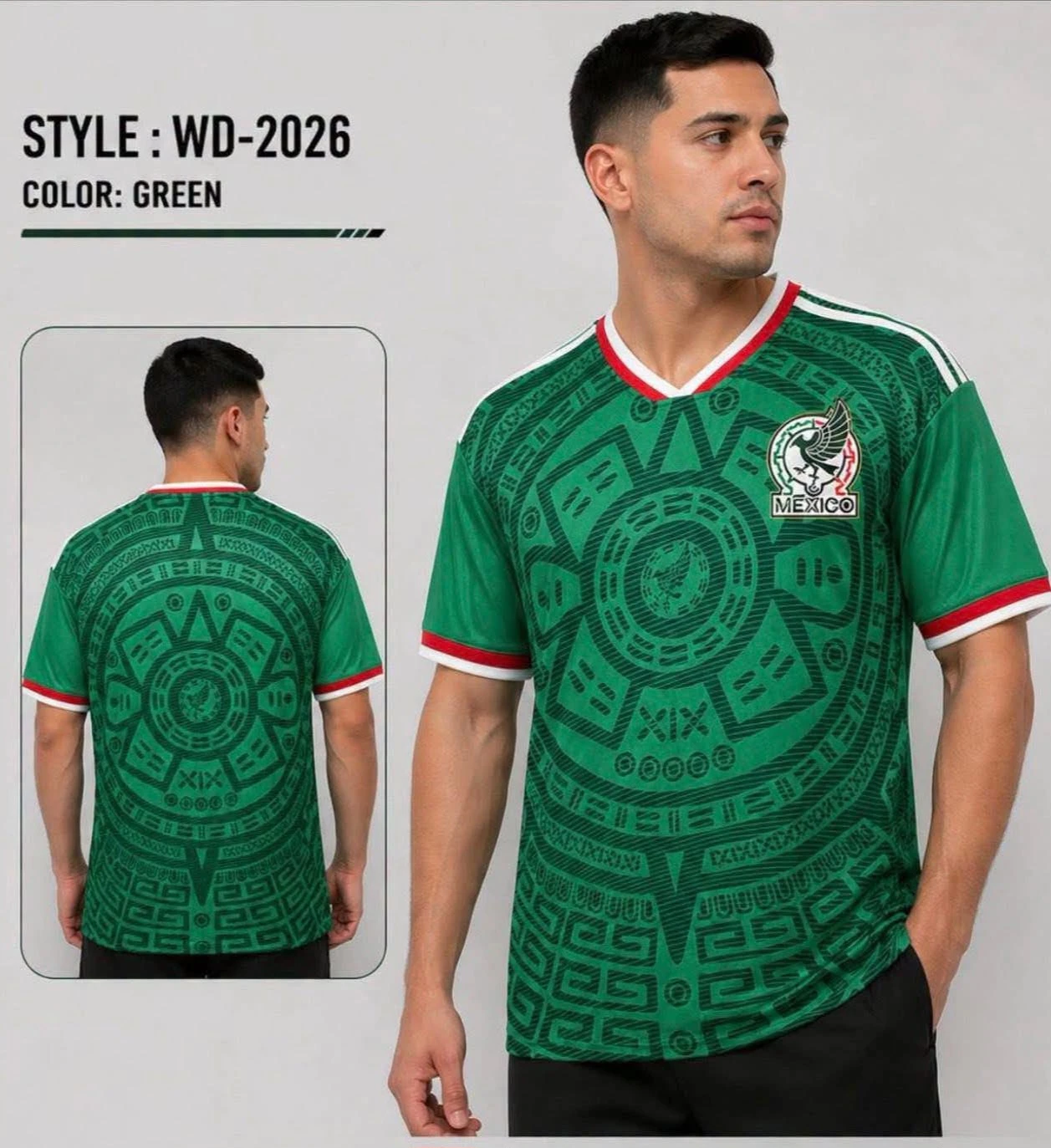 Green Mexico Soccer Jersey WD-2026