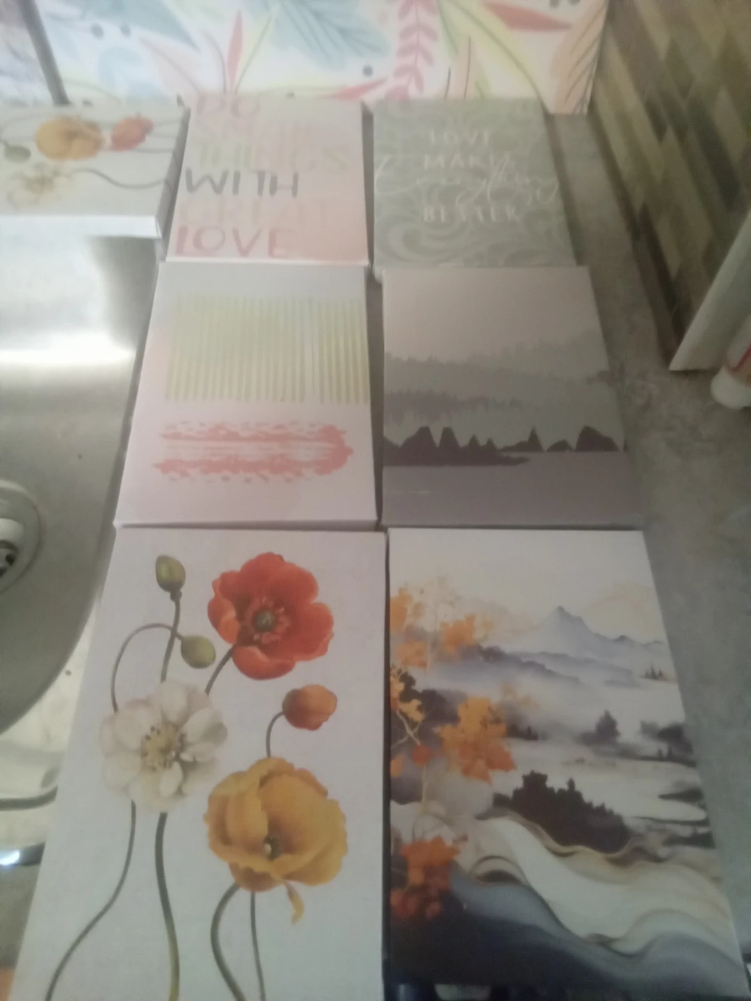 Set of 8 Decorative Wall Art Canvases