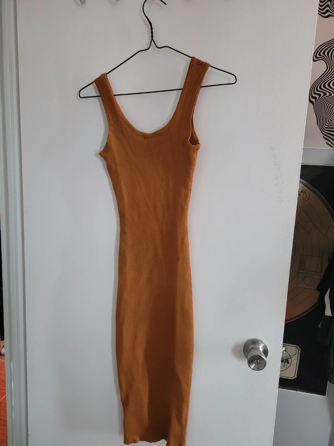 Ribbed Tank Dress - Ochre - photo 2