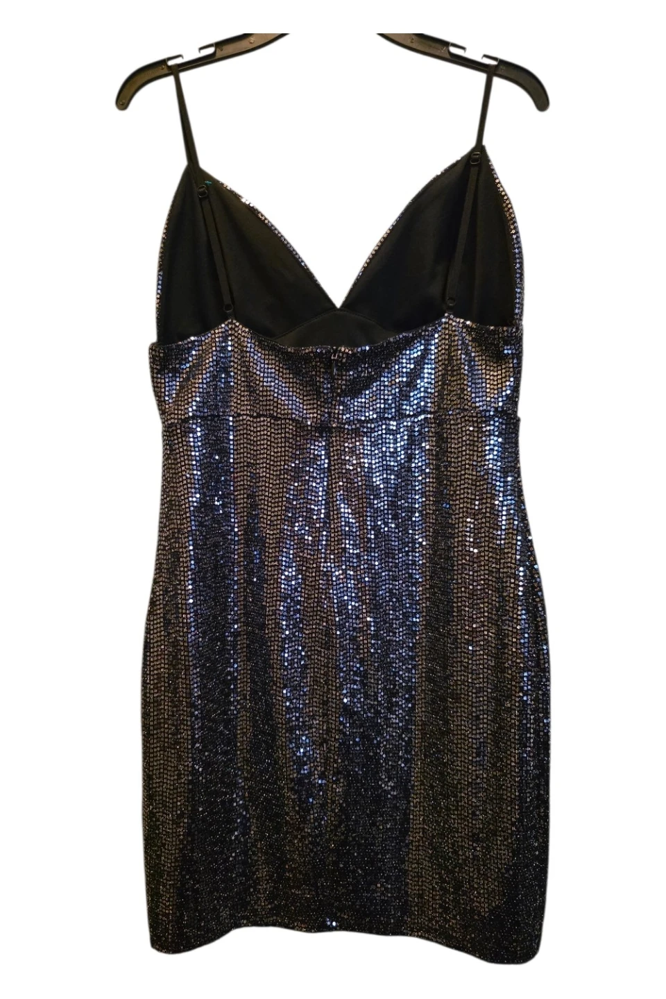 Lulus Black and Silver Sequin Bodycon Mini Dress - photo 2